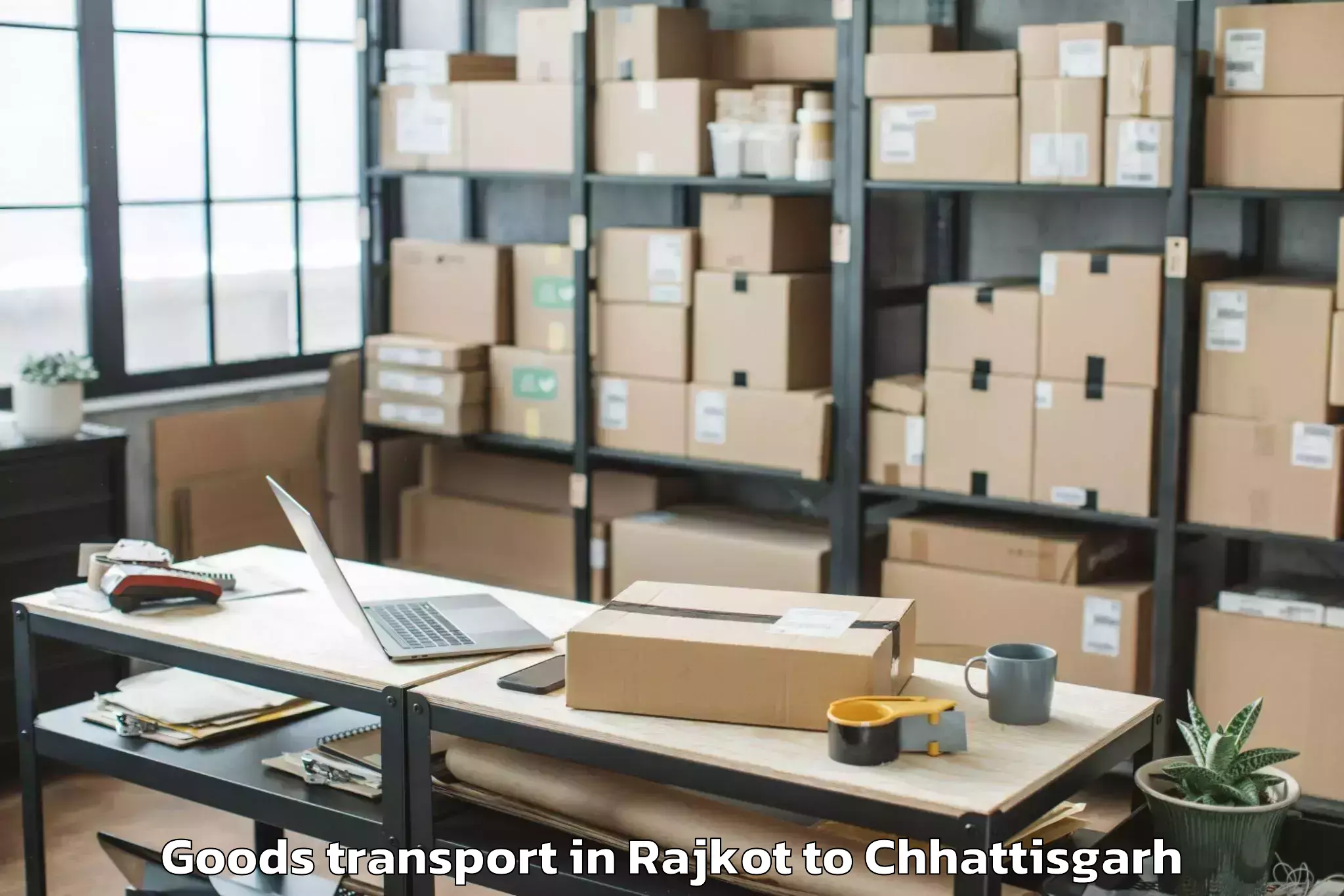 Affordable Rajkot to Chirimiri Goods Transport